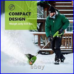 20V 12 Cordless Snow Shovel Battery Powered Snow Blower with Directional Plate