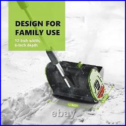 20V 12 Cordless Snow Shovel Battery Powered Snow Blower with Directional Plate