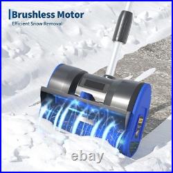 20V Cordless Electric Snow Blower Brushless Motor Clears 12inch W, 17-Ft Throw
