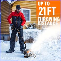 20V Cordless Power Snow Shovel 14 Battery Operated Snow Blower + 4.0Ah Charger