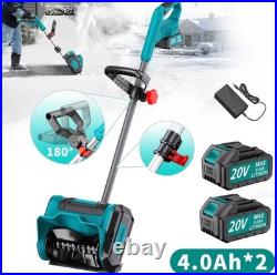 20V Cordless Snow Blower, 12'' Clearing Width & 6'' Depth, 20ft Snow Throwing