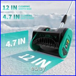 20V Cordless Snow Blower Brushless Motor Battery 12 Width 17 ft Throw Distance