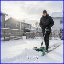 20V Cordless Snow Blower Brushless Motor Battery 12 Width 17 ft Throw Distance