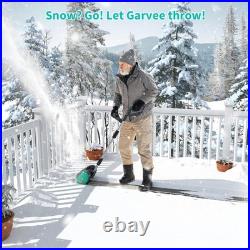 20V Cordless Snow Blower Brushless Motor Battery 12 Width 17 ft Throw Distance