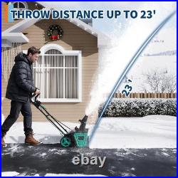 20V Dual Battery System Powered Snow Blower Cordless 23 FT Snow Thrower Blaster