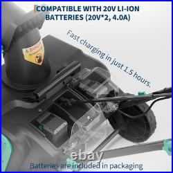 20V Dual Battery System Powered Snow Blower Cordless 23 FT Snow Thrower Blaster