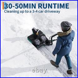 20V Dual Battery System Powered Snow Blower Cordless 23 FT Snow Thrower Blaster