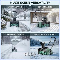 20V Dual Battery System Powered Snow Blower Cordless 23 FT Snow Thrower Blaster