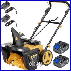 20in Cordless Snow Blower with Brushless Motor 2x20V 4.0Ah Chute Snow Machine