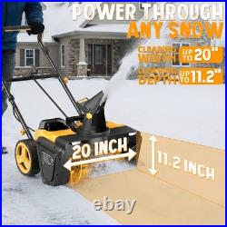20in Cordless Snow Blower with Brushless Motor 2x20V 4.0Ah Chute Snow Machine