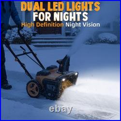 20in Cordless Snow Blower with Brushless Motor 2x20V 4.0Ah Chute Snow Machine