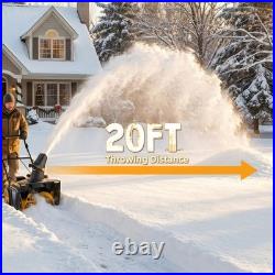 20in Cordless Snow Blower with Brushless Motor 2x20V 4.0Ah Chute Snow Machine