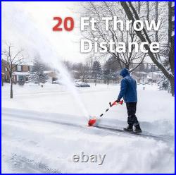 21V Cordless Snow Shovel 12 Foldable Battery Snow Blower + 2Battery&Charger