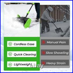 21V Cordless Snow Shovel, 16-Inch Cordless Snow Blower with 2x 3000mah -Kit