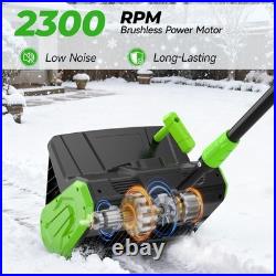 21V Cordless Snow Shovel, 16-Inch Cordless Snow Blower with 2x 3000mah -Kit