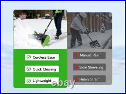 21V Cordless Snow Shovel, 16-Inch Cordless Snow Blower with 2x 3000mah -Kit 21V Cordless Snow Shovel, 16-Inch Cordless Snow Blower with 2x 3000mah -Kit
