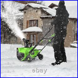 22 Electric Snow Thrower, 15-Amp 3000RPM Corded Snow Blower with 2 Wheels