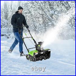 22 Electric Snow Thrower, 15-Amp 3000RPM Corded Snow Blower with 2 Wheels