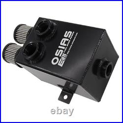 2L 2X 12AN Oil Breather Catch Can Tank 2 Port Dual Breather Filter Kit