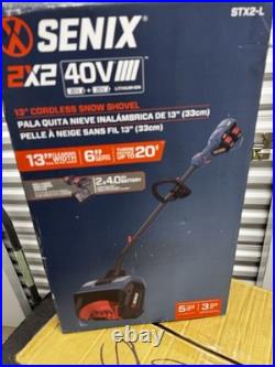 2X2 40V Max 13 Cordless Snow Shovel, Brushless (Batteries & Charger) Senix