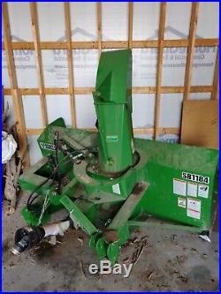 3 point hitch snowblower, 84 wide, Frontier brand, Green color