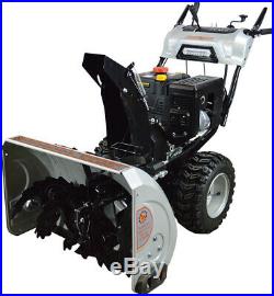 30 Inch Wheeled Two Stage Snow Blower, Heated Hand Grips Dirty Hand Tools