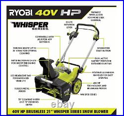 40-Volt HP Brushless 21 in. Whisper Series Single-Stage Cordless Electric