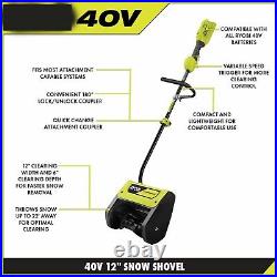 40V 12 in. Cordless Electric Snow Shovel with 4.0 Ah Battery and Charger, NEW