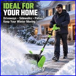 40V 13 Electric Cordless Snow Shovel with 2 4.0-Ah Battery & Charger 16000RPM
