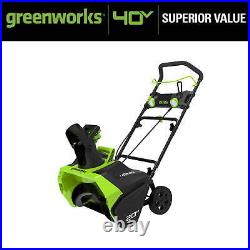 40V 20-inch cordless brushless snow blower with 4.0 Ah battery and charger