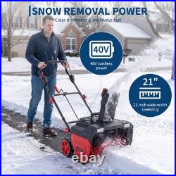40V (2X20V) 21 Cordless Snow Blower with Brushless Motor & 2 Batteries Blower
