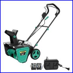 40V Cordless Snow Blower Brushless Motor 20 Width 180° 23 ft Throw Distance