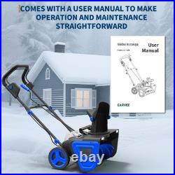 40V Cordless Snow Blower Brushless Motor 20 Width 180° 23 ft Throw Distance