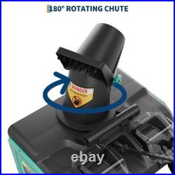 40V Cordless Snow Blower Brushless Motor 20 Width 180° 23 ft Throw Distance