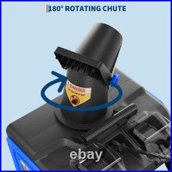 40V Cordless Snow Blower Brushless Motor 20 Width 180° 23 ft Throw Distance
