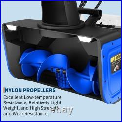 40V Cordless Snow Blower Brushless Motor 20 Width 180° 23 ft Throw Distance