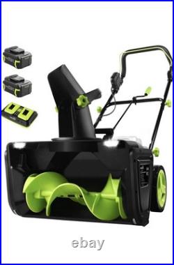 40V Electric Snow Blower Cordless 2 x 5.0Ah Battery With Battery and Charger