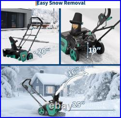 40V Electric Snow Blower Cordless Brushless Motor 20 Width with LED Light New