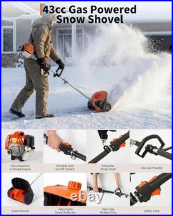 43CC Gas Powered Snow Shovel, 2.0HP 2-Stroke Snow Blower with 10x6 Clearing Path