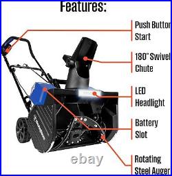 48V Cordless Snow Blower 18 Inch Kit, Steel Auger, LED Light1200W Brushless Motor