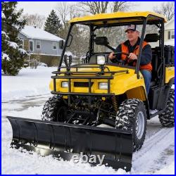 48in Snow Plow, Heavy Duty Steel Push Snow Blade for Most ATVs & UTVs