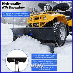 48in Snow Plow, Heavy Duty Steel Push Snow Blade for Most ATVs & UTVs