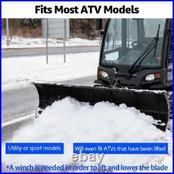 48in Snow Plow, Heavy Duty Steel Push Snow Blade for Most ATVs & UTVs