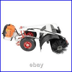 52CC Gas Power Walk Behind Snow Dirt Sweeper 2.5HP Broom Snow Shovel Cleaner US