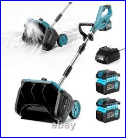 9000mAh Cordless Snow Shovel, 17 Brushless Electric Snow Blower Battery Powered