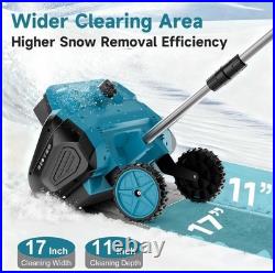 9000mAh Cordless Snow Shovel, 17 Brushless Electric Snow Blower Battery Powered