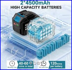 9000mAh Cordless Snow Shovel, 17 Brushless Electric Snow Blower Battery Powered
