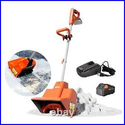 AIVOLT Electric Snow Shovel Cordless, 24V 4Ah Battery Powered Snow Thrower