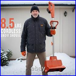 AIVOLT Electric Snow Shovel Cordless, 24V 4Ah Battery Powered Snow Thrower