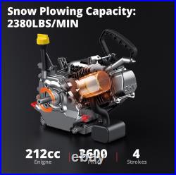 AMERISUN 24-Inch Gas Snow Blower With 212cc 4-Cycle OHV Engine, Recoil Start